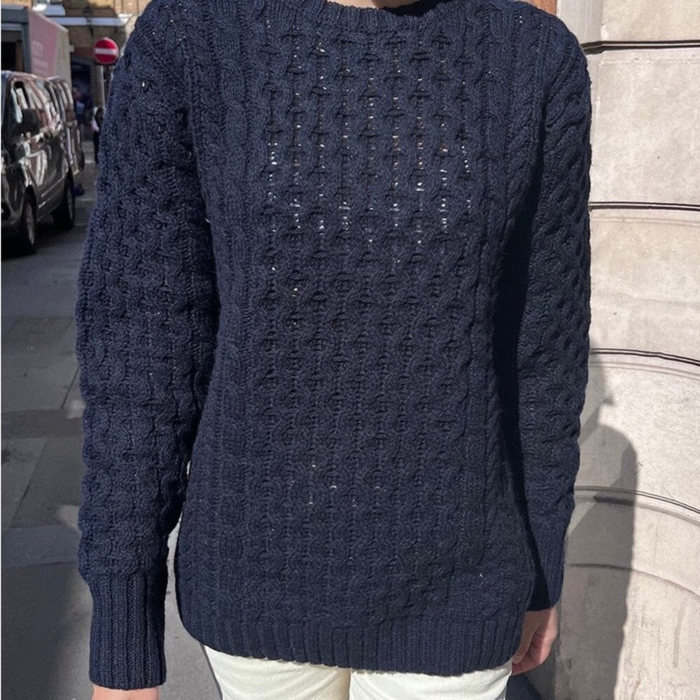 Brandy Melville Navy Cable Knit Sweater